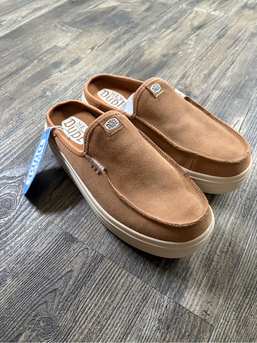Hey Dude Slip-On Suede Loafers in Tan